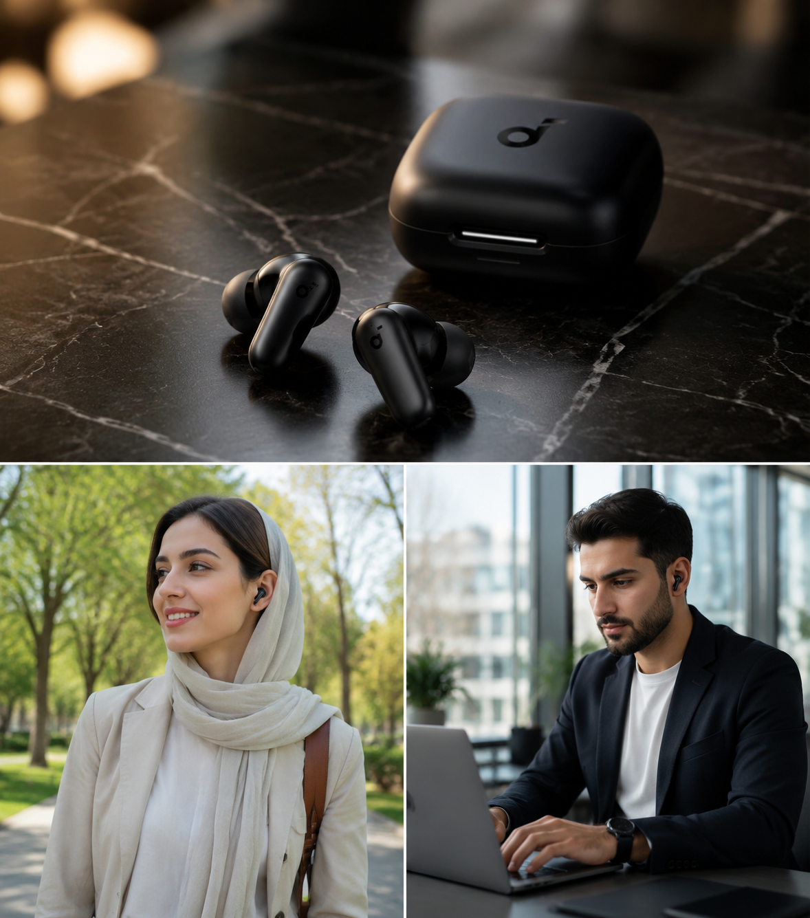 ایربادز انکر Soundcore R50i NC با طراحی مدرن و کیس شارژ