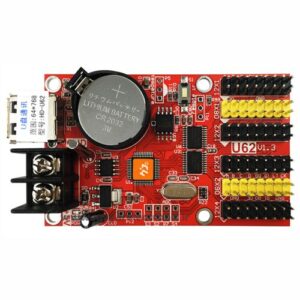 برد کنترل تابلو روان U62 مناسب تابلو LED تک رنگ