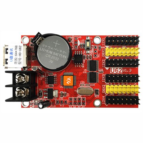 برد کنترل تابلو روان U62 مناسب تابلو LED تک رنگ